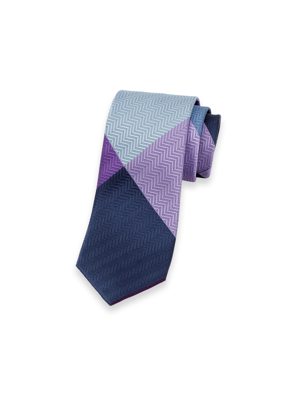 Patchwork Woven Silk Tie - Purple Multi