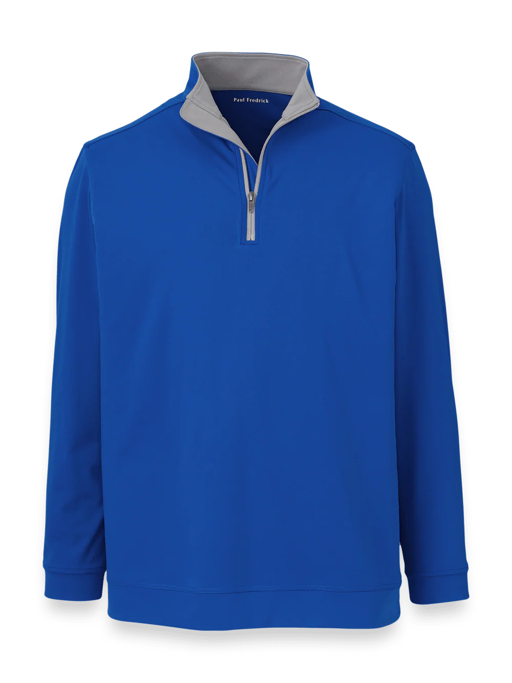 Performance Blend Quarter Zip Mock Neck - Cobalt