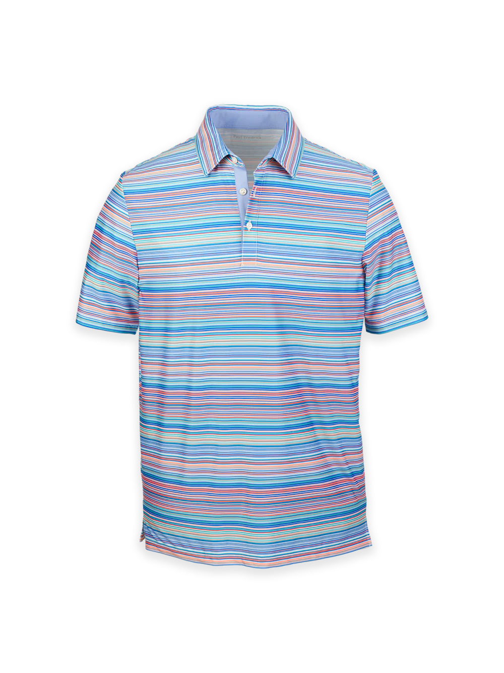 Performance Blend Three Button Patterned Performance Polo - Multi