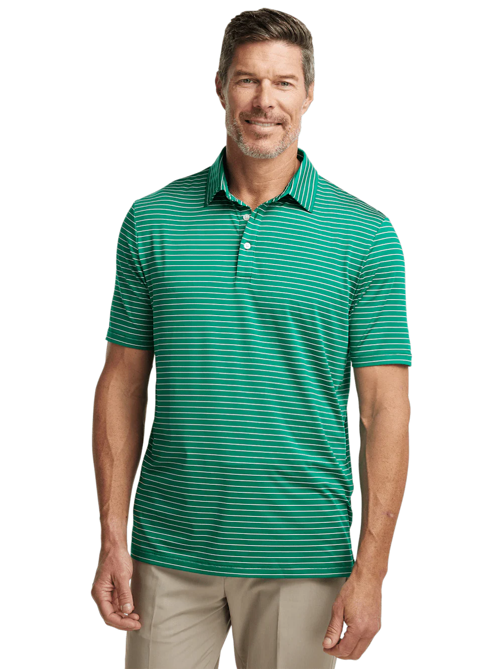 Performance Blend Three Button Polo - Green - Image 2