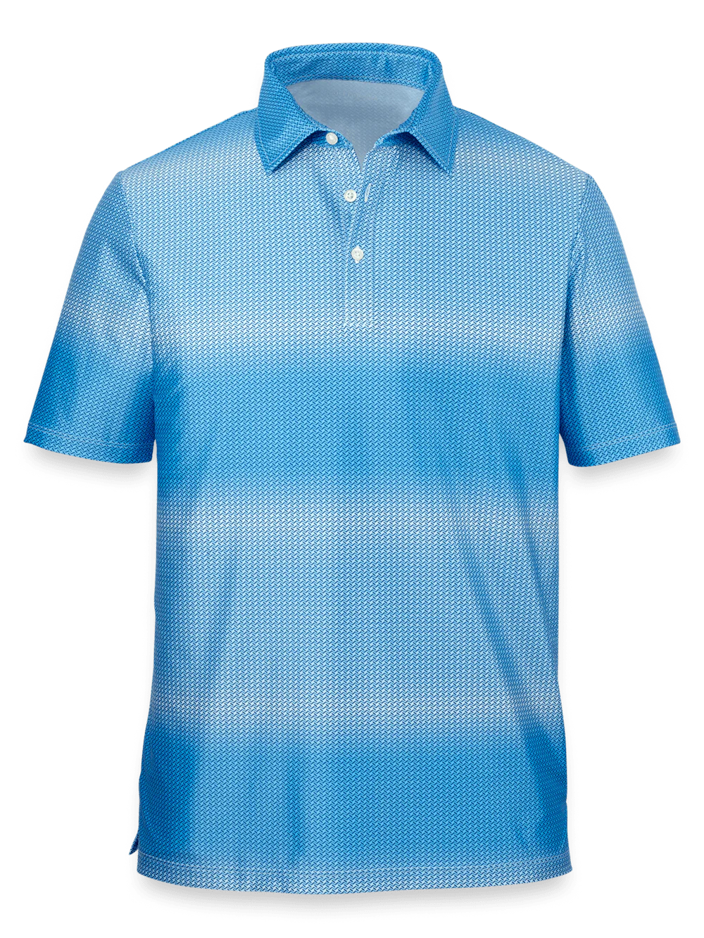 Performance Blend Three Button Polo - Blue