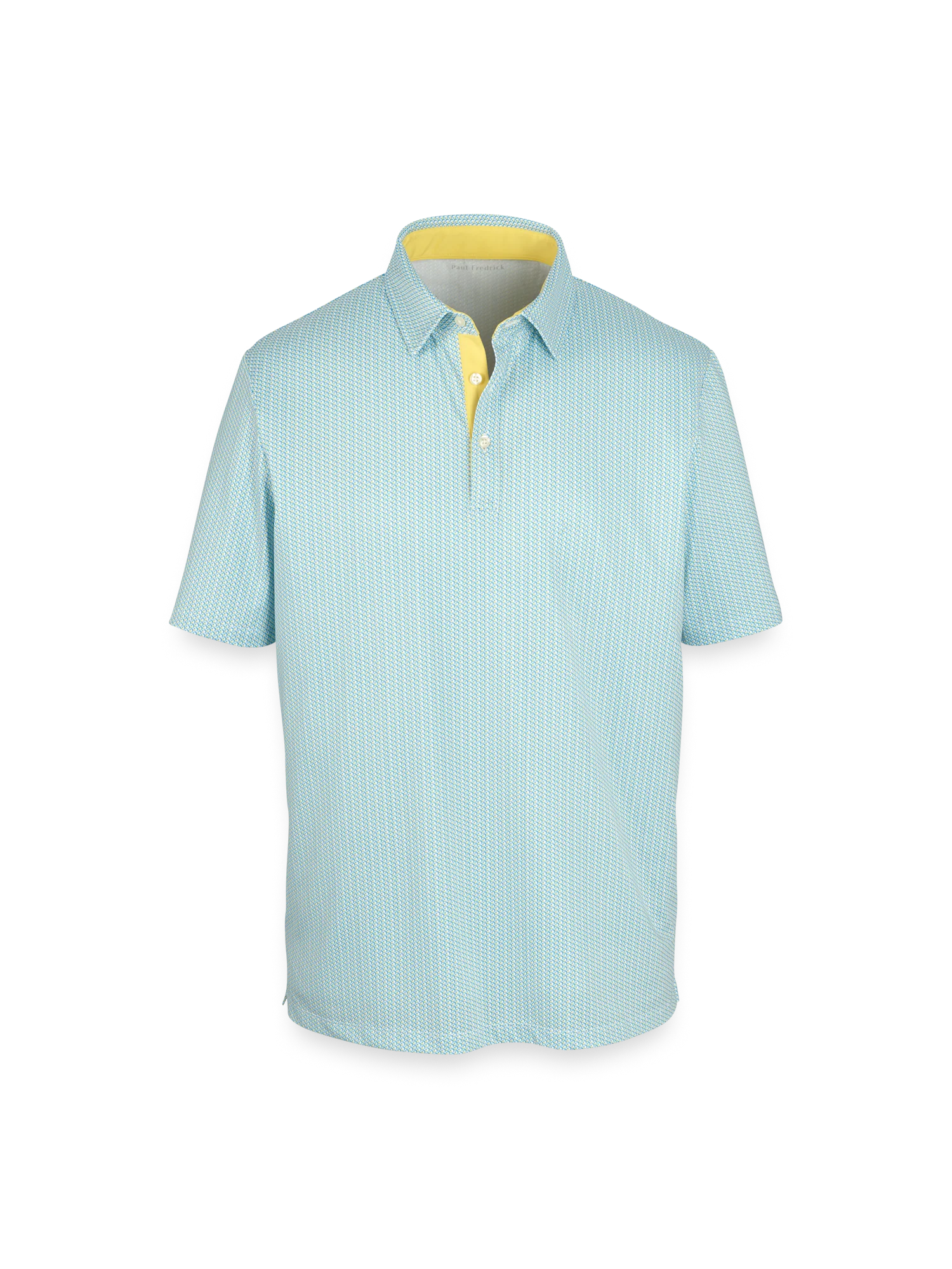 Performance Blend Three Button Polo - Yellow Multi