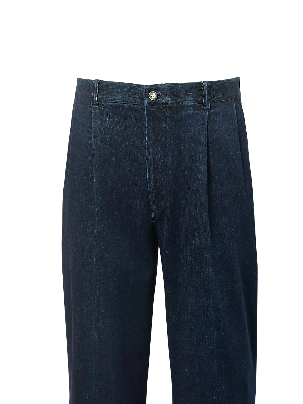 Pleated Denim Pants - Black - Image 2