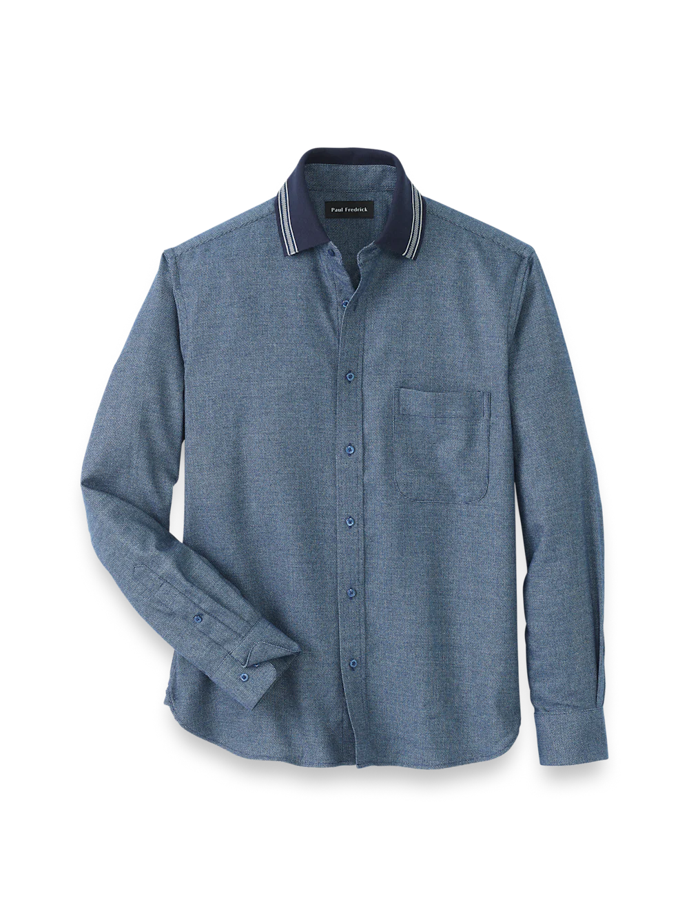 Polyester Blend Solid Casual Shirt - Navy