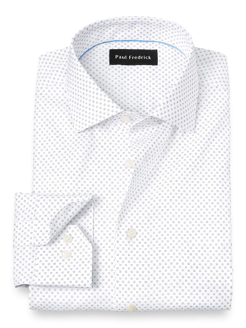 Royal Oxford Comfort Stretch Non-Iron Geometric Dress Shirt - Multi