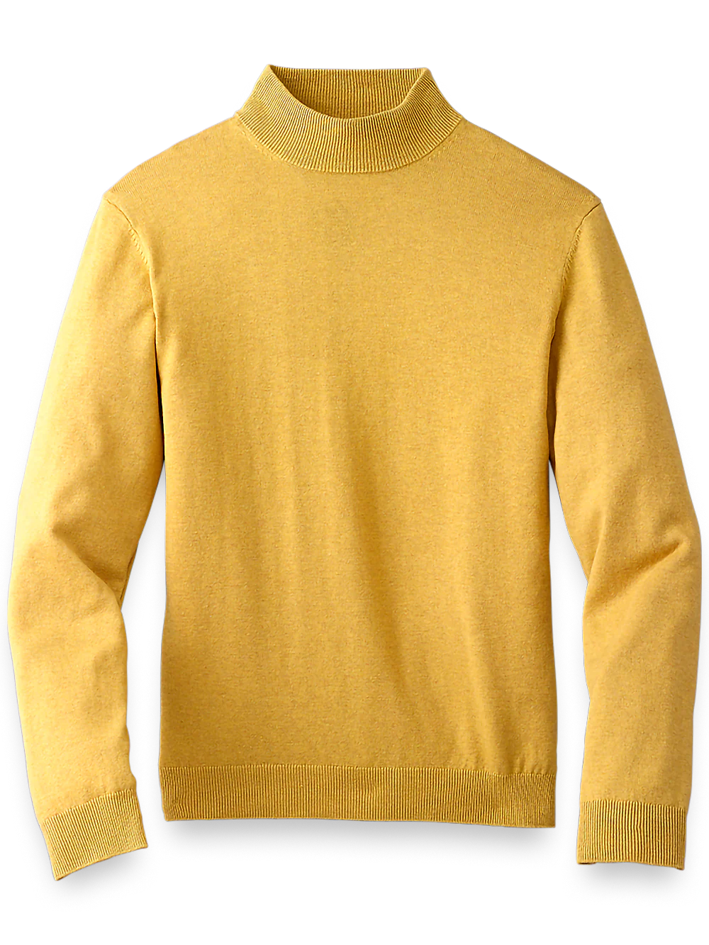 Silk Cotton And Cashmere Mock Neck Sweater - Gold