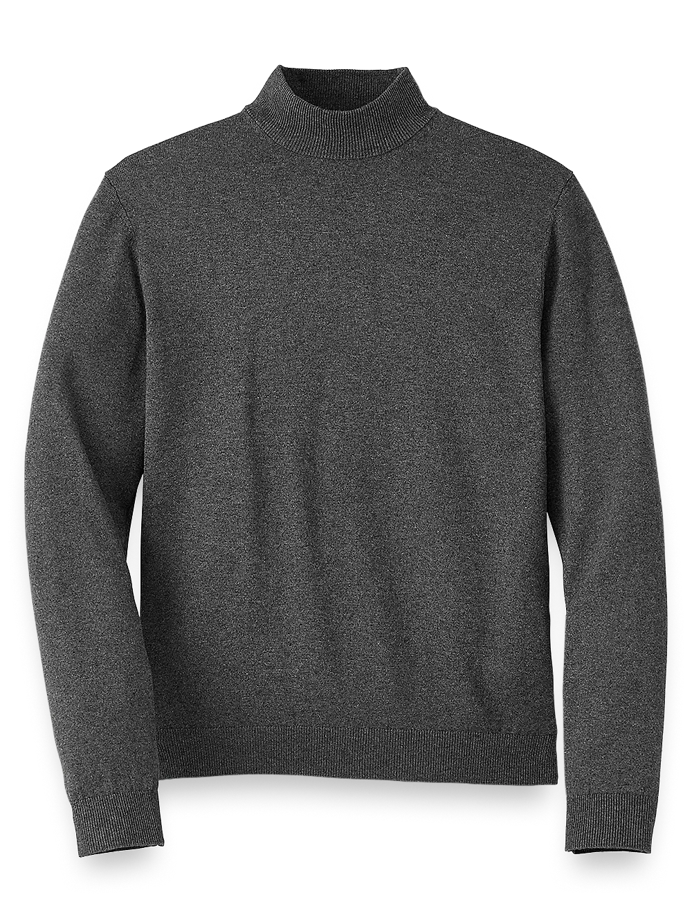 Silk Cotton And Cashmere Mock Neck Sweater - Grey