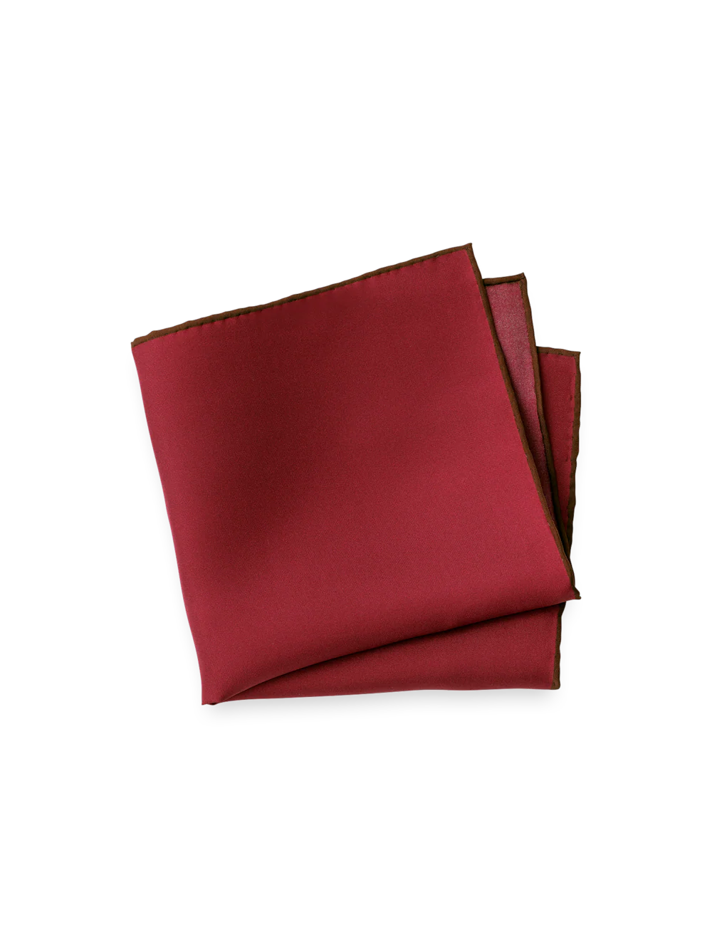 Solid Silk Pocket Square - Burgundy