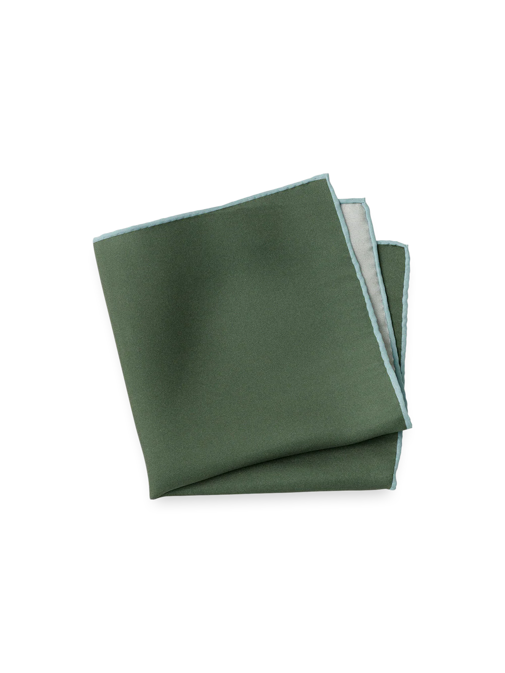 Solid Silk Pocket Square - Green