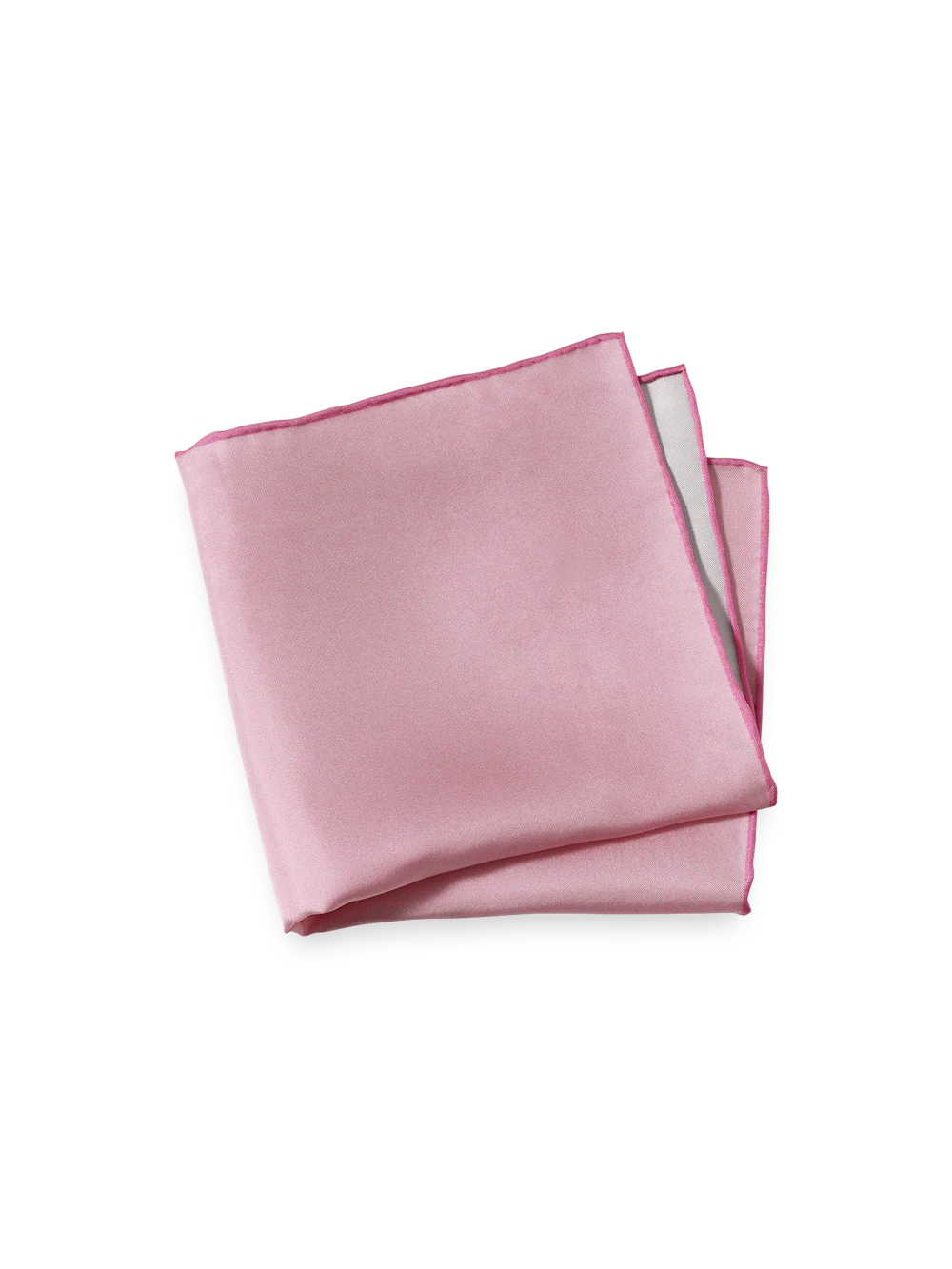 Solid Silk Pocket Square - Pink