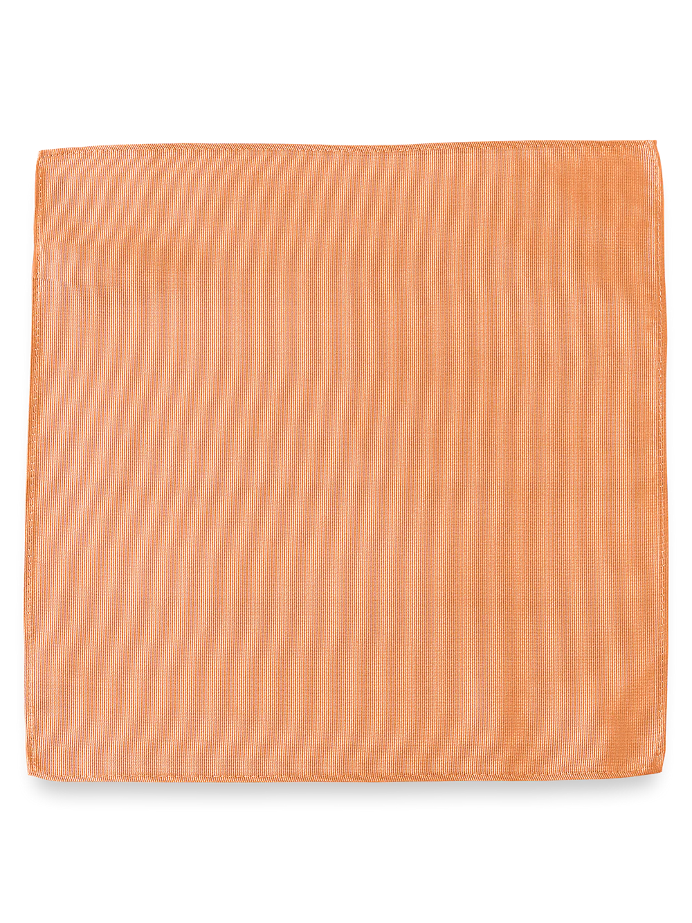 Solid Twill Silk Pocket Square - Black - Image 2