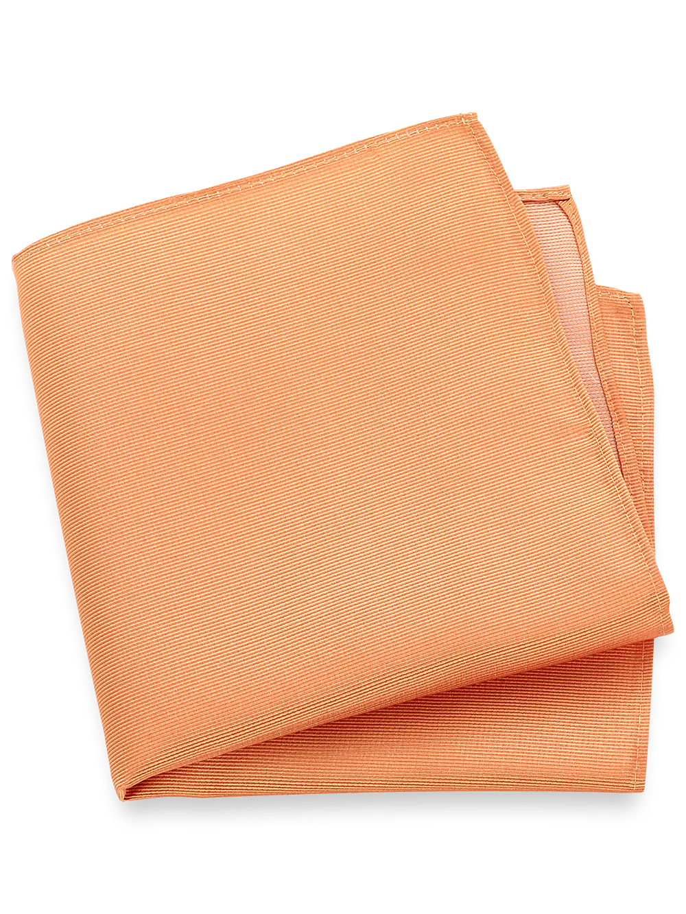Solid Twill Silk Pocket Square - Melon