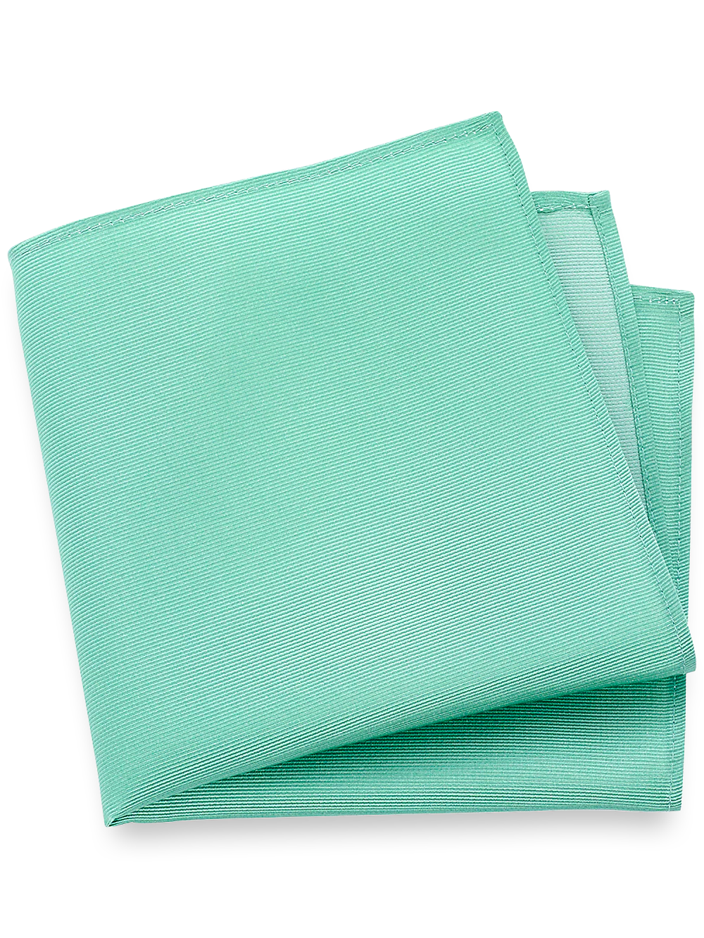 Solid Twill Silk Pocket Square - Mint