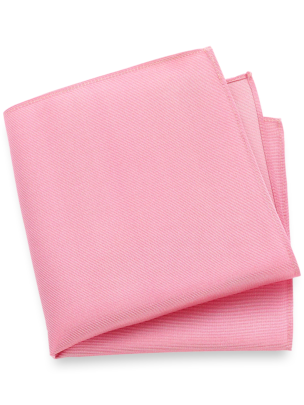 Solid Twill Silk Pocket Square - Pink