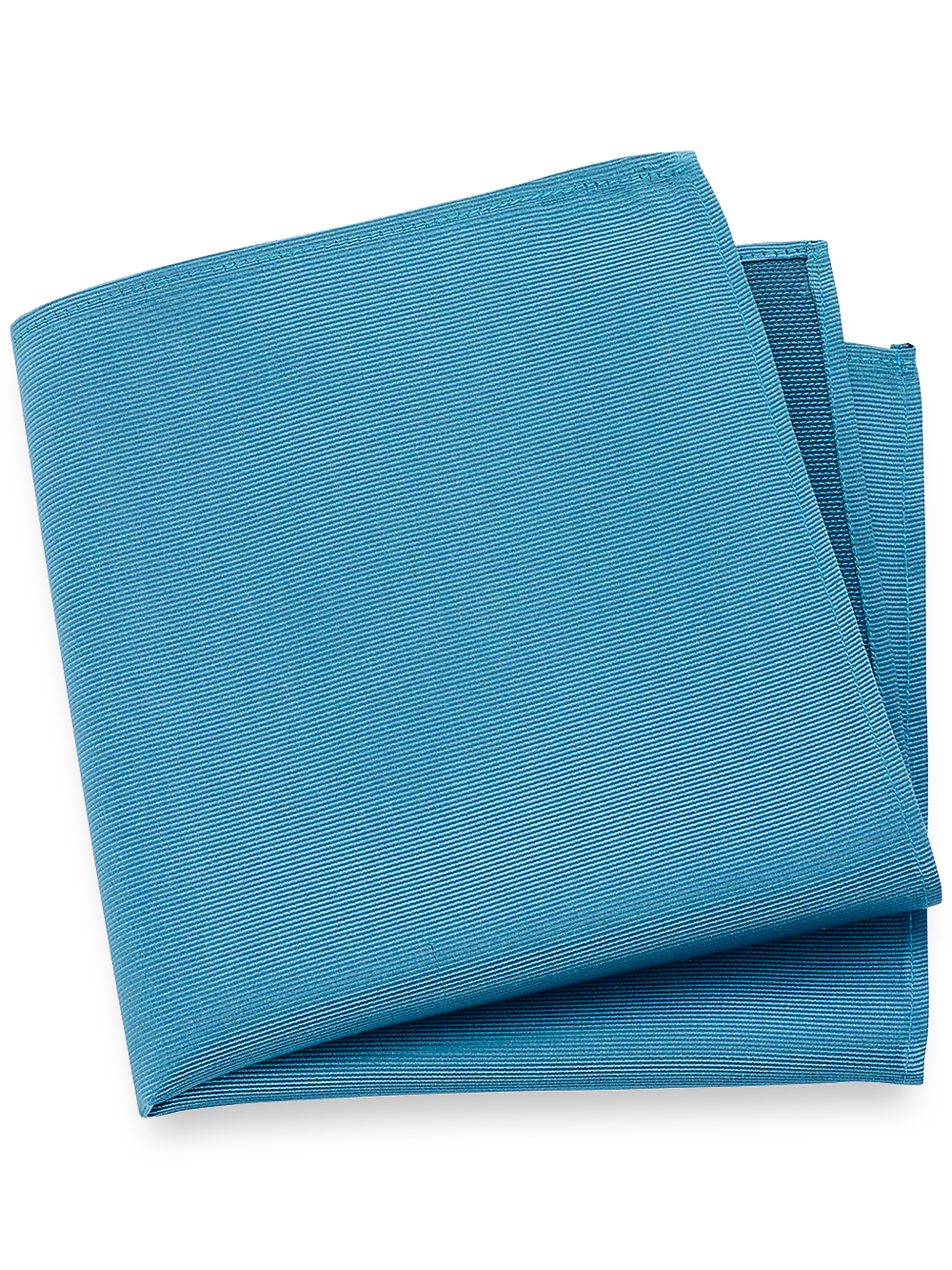 Solid Twill Silk Pocket Square - Teal