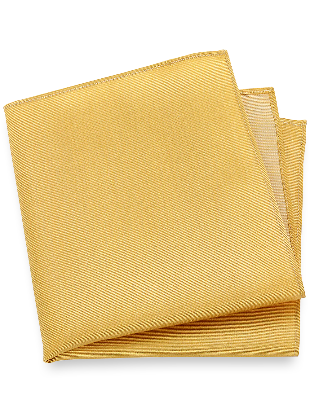 Solid Twill Silk Pocket Square - Yellow