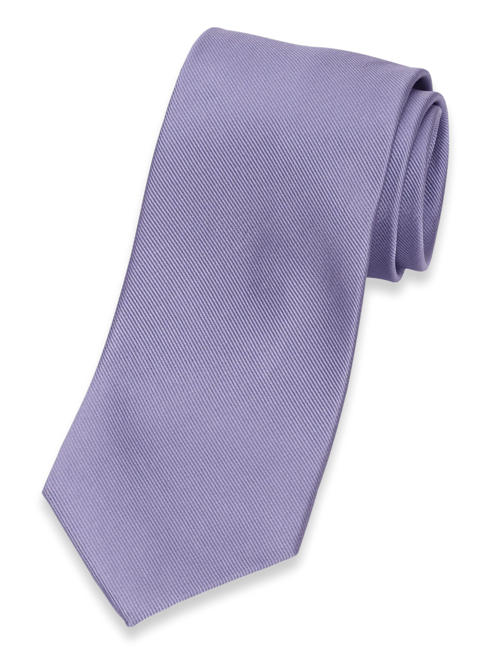 Solid Twill Woven Silk Tie - Lavender