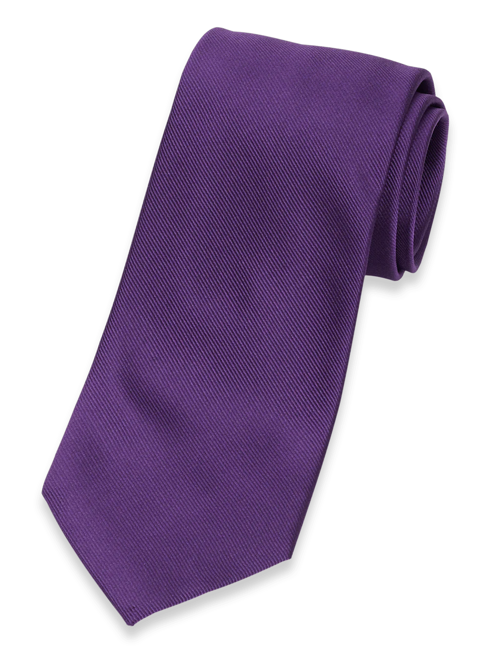 Solid Twill Woven Silk Tie - Violet