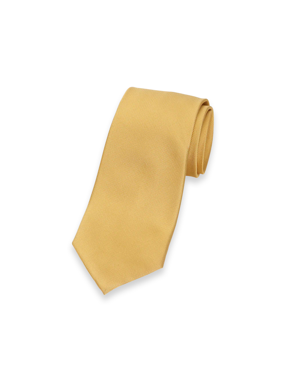 Solid Twill Woven Silk Tie - Yellow