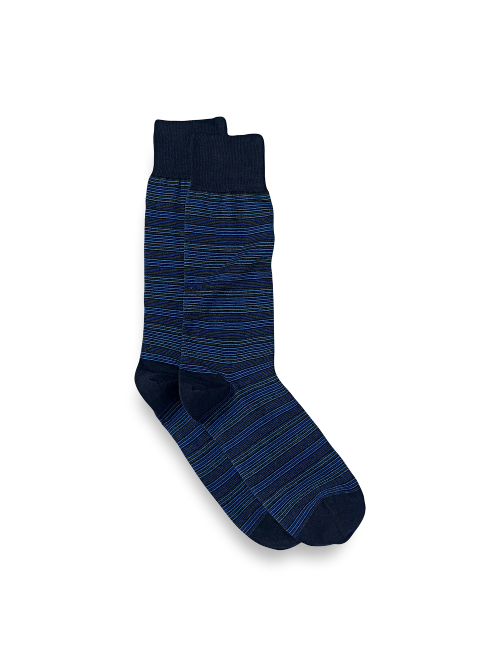 Stripe Cotton Blend Sock - Navy Multi