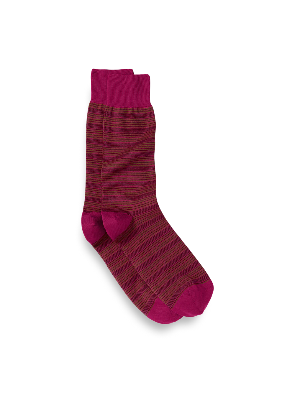 Stripe Cotton Blend Sock - Berry Multi