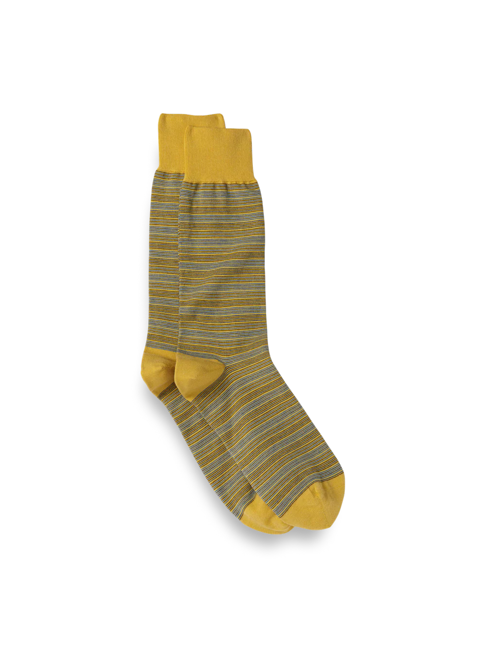 Stripe Cotton Blend Socks - Yellow Multi