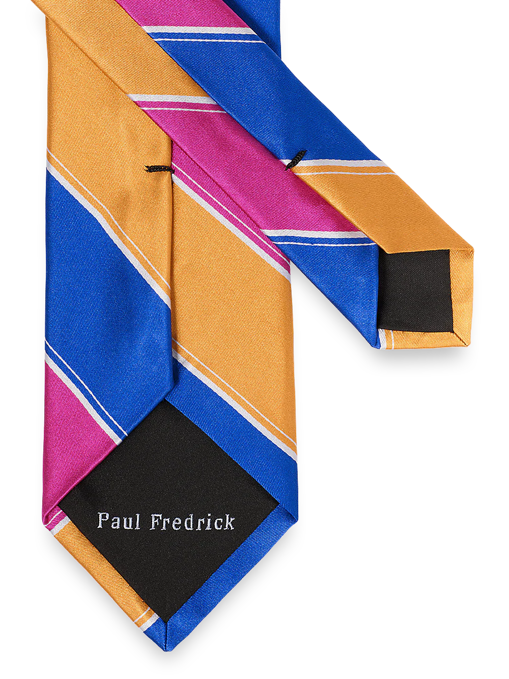 Stripe Woven Silk Tie - Multi - Image 3