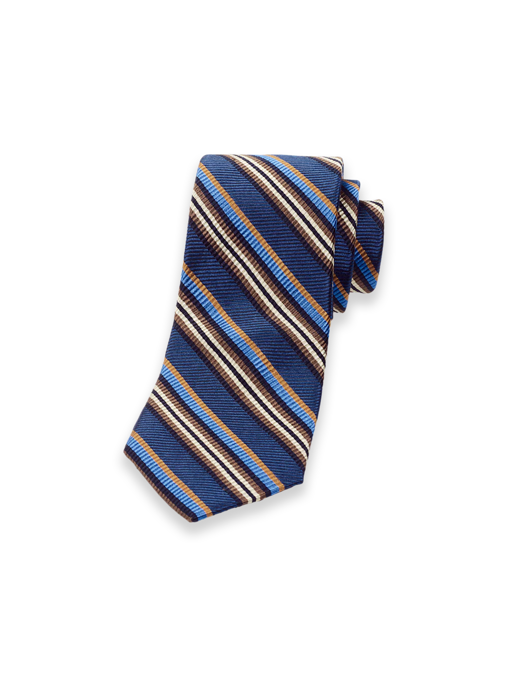 Stripe Woven Silk Tie - Blue Multi