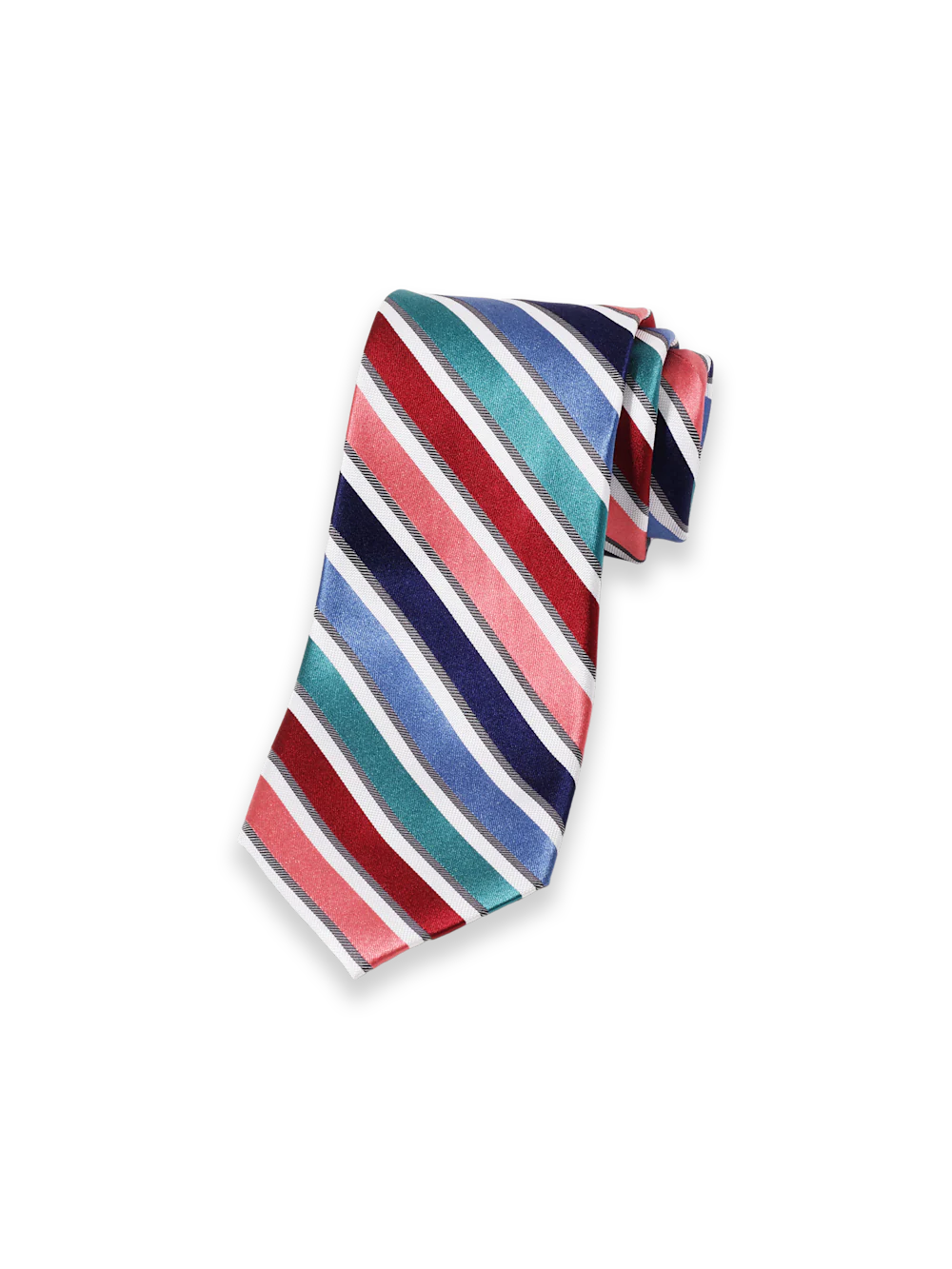 Stripe Woven Silk Tie - Multi