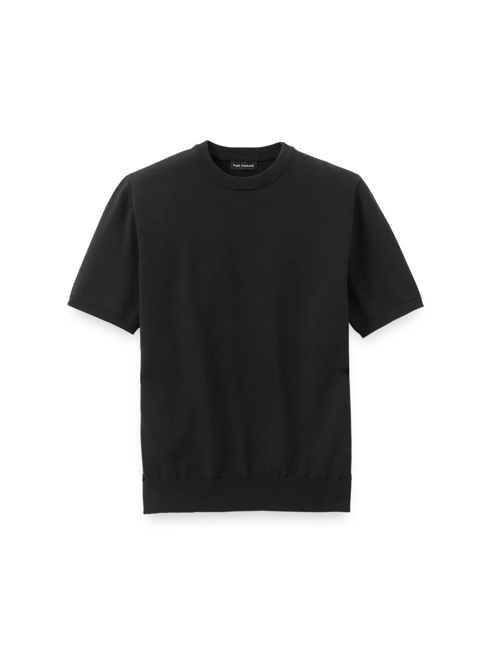 Supima Cotton Crew Neck Sweater - Black