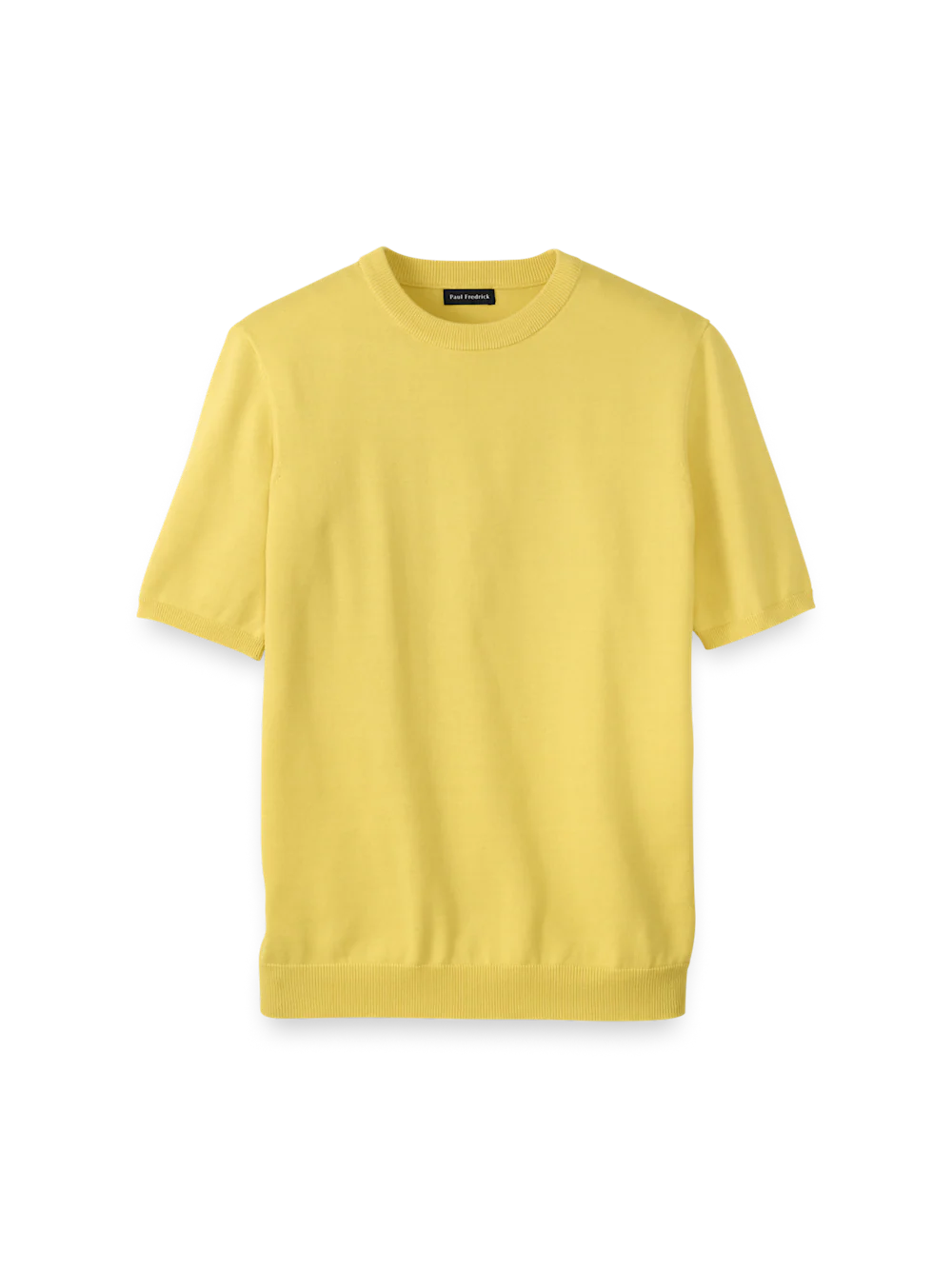 Supima Cotton Crew Neck Sweater - Light Yellow