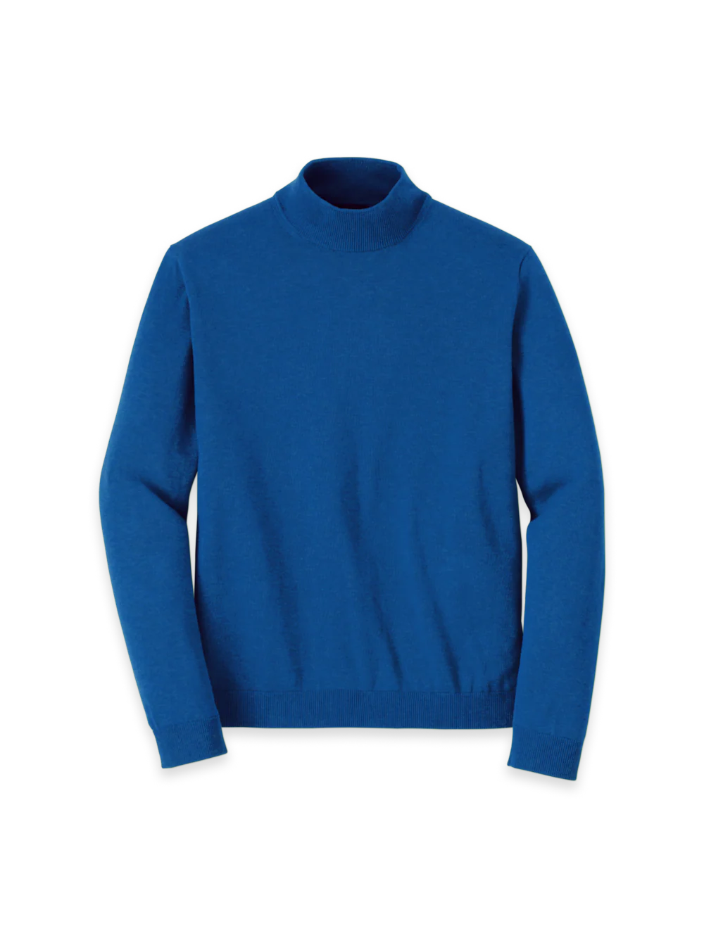 Supima Cotton Mock Neck Sweater - Blue