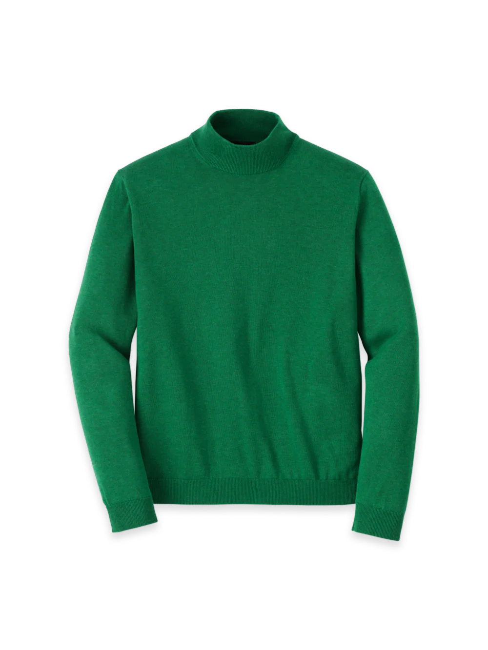 Supima Cotton Mock Neck Sweater - Green