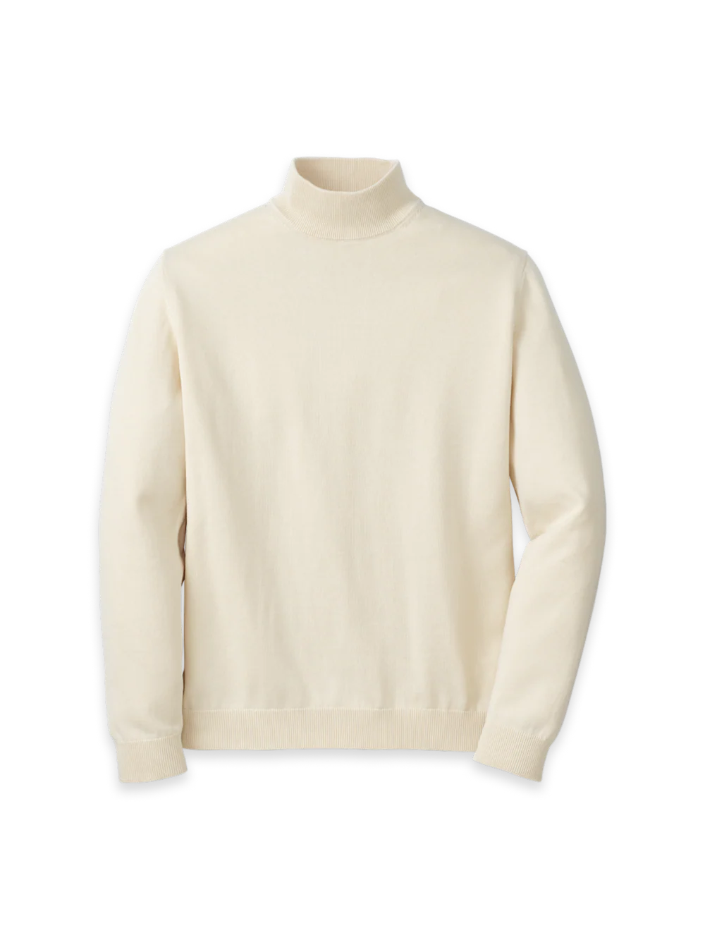Supima Cotton Mock Neck Sweater - Ivory