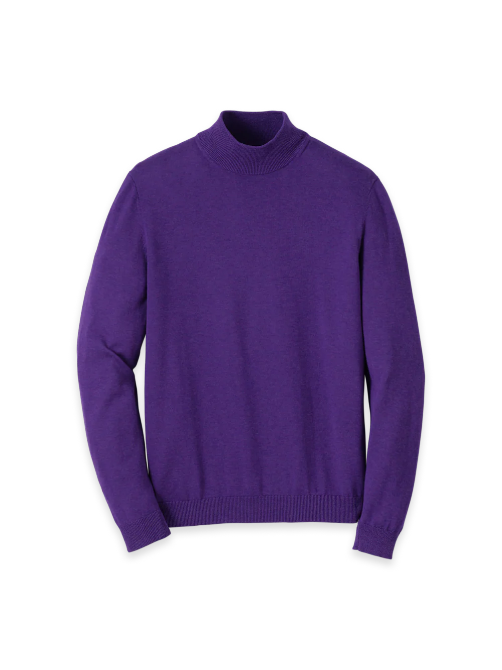 Supima Cotton Mock Neck Sweater - Purple