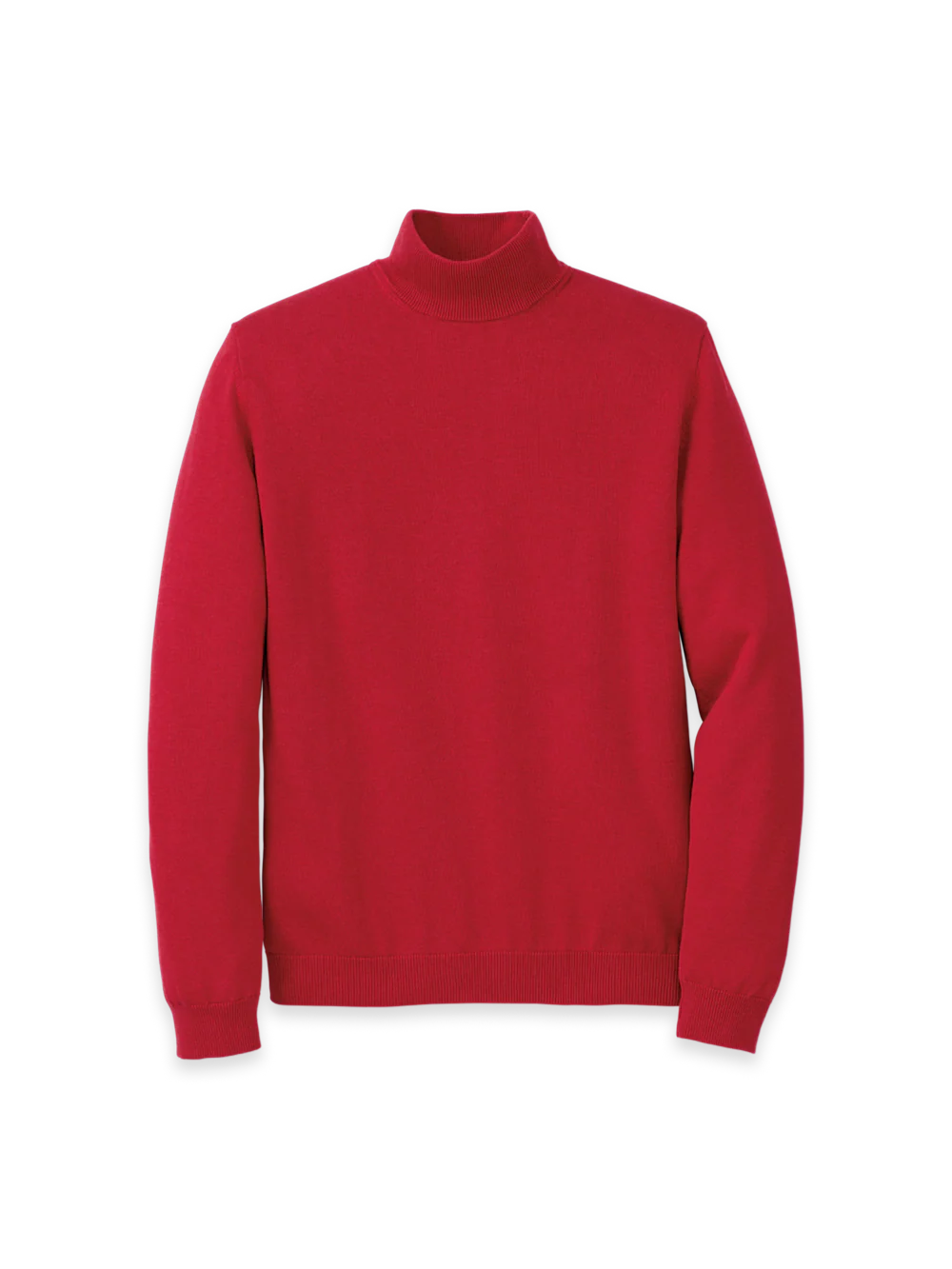 Supima Cotton Mock Neck Sweater - Red