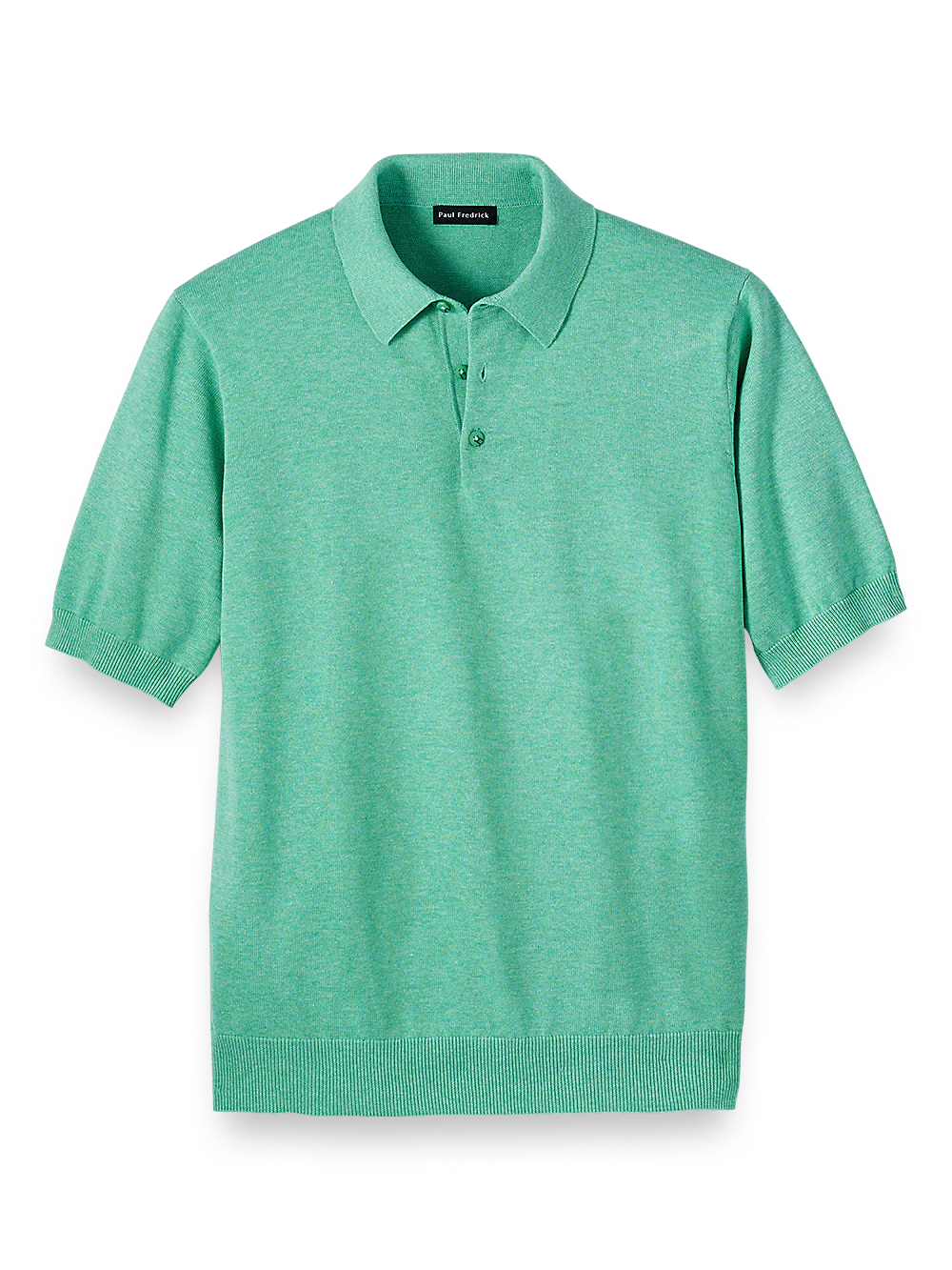 Supima Cotton Three Button Polo - Mint
