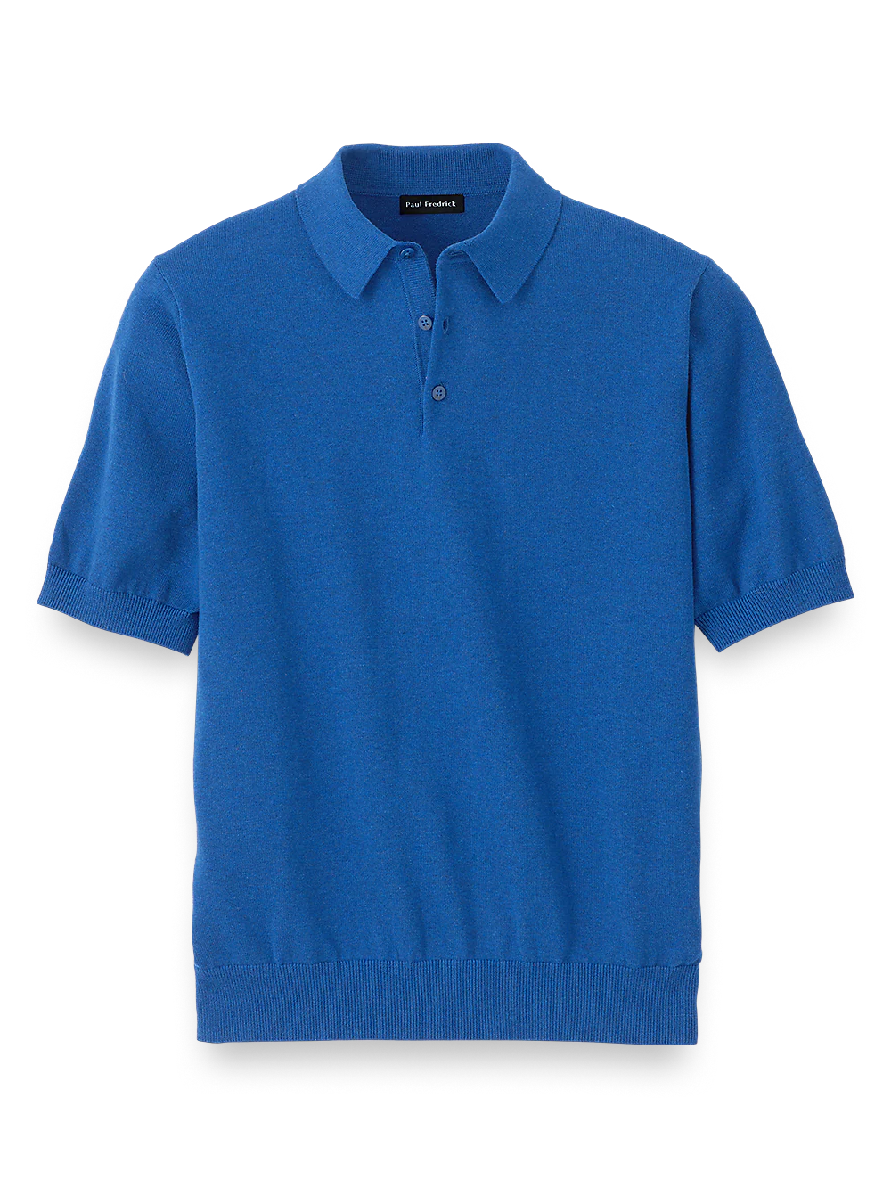 Supima Cotton Three Button Polo - Navy