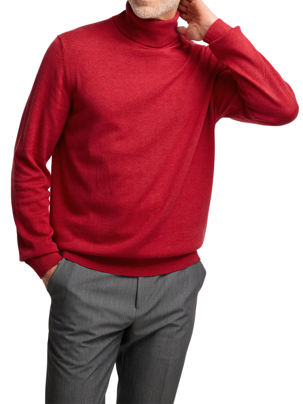 Supima Cotton Turtleneck - Red - Image 2
