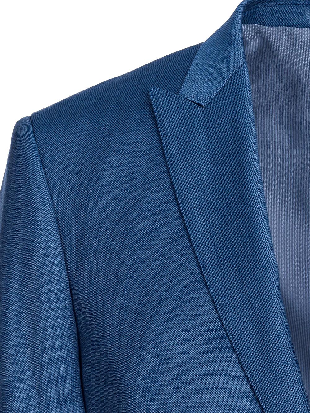 Tailored FIt Sharkskin Peak Lapel Suit Jacket - Grey - Image 4