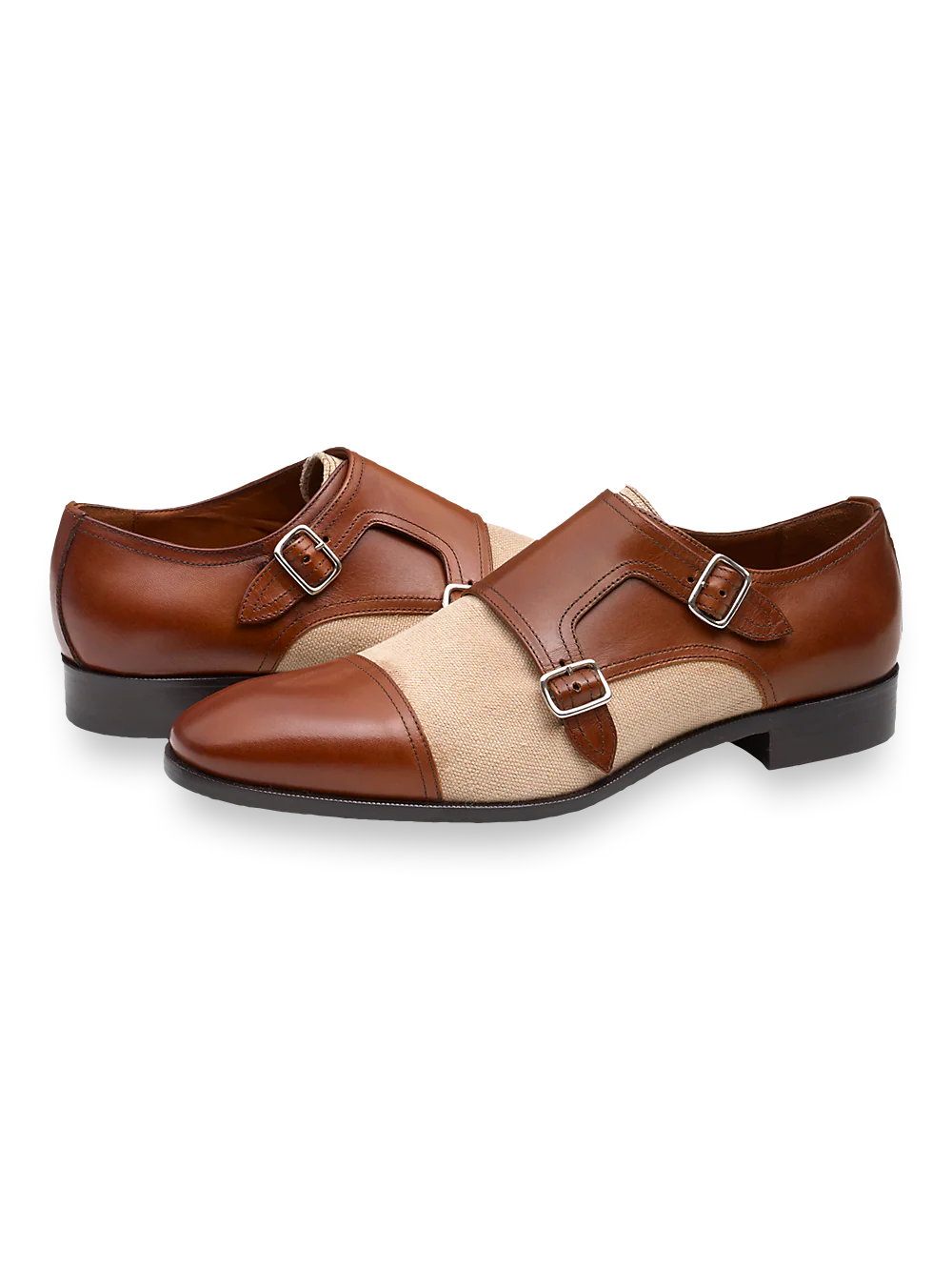 Travis Double Monk Strap - Brown/natural