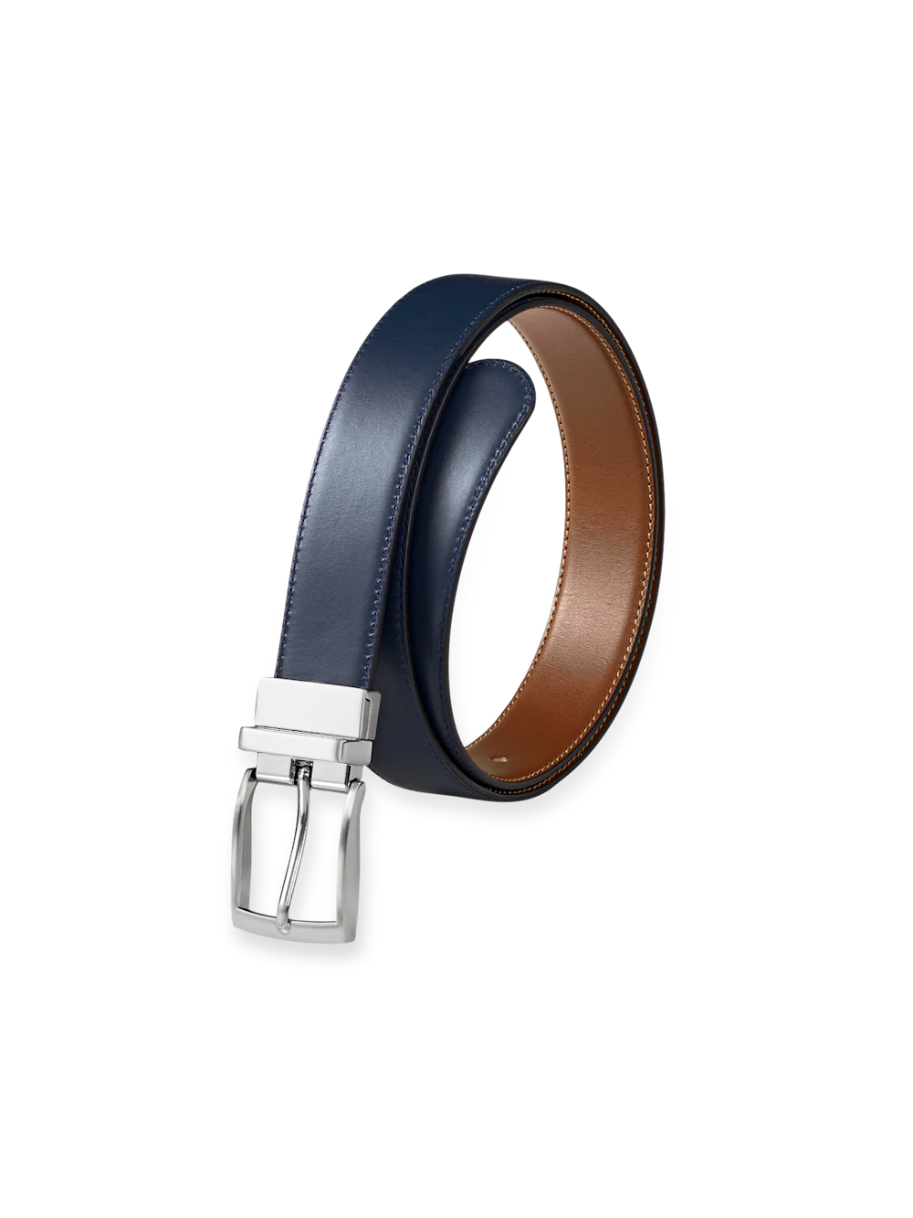 Wayne Reversible Belt - Navy/tan