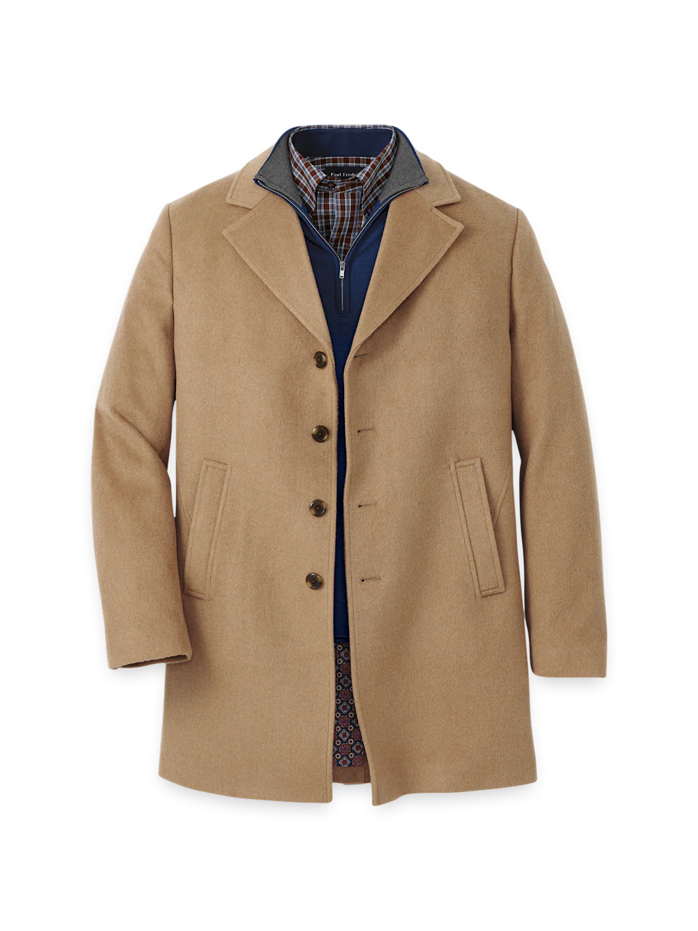 Wool Blend Topcoat - Camel