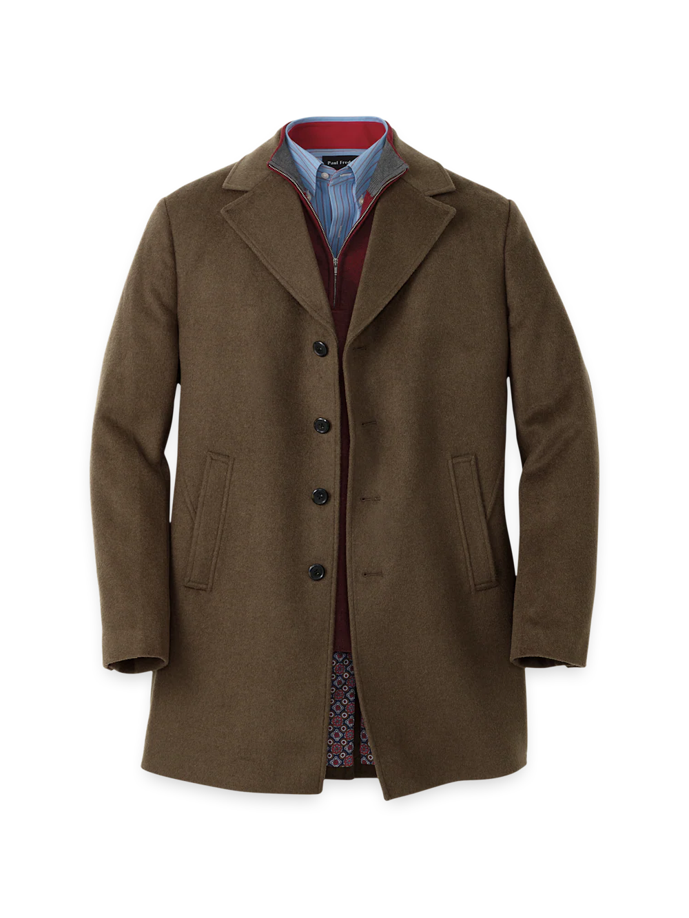 Wool Blend Topcoat - Olive