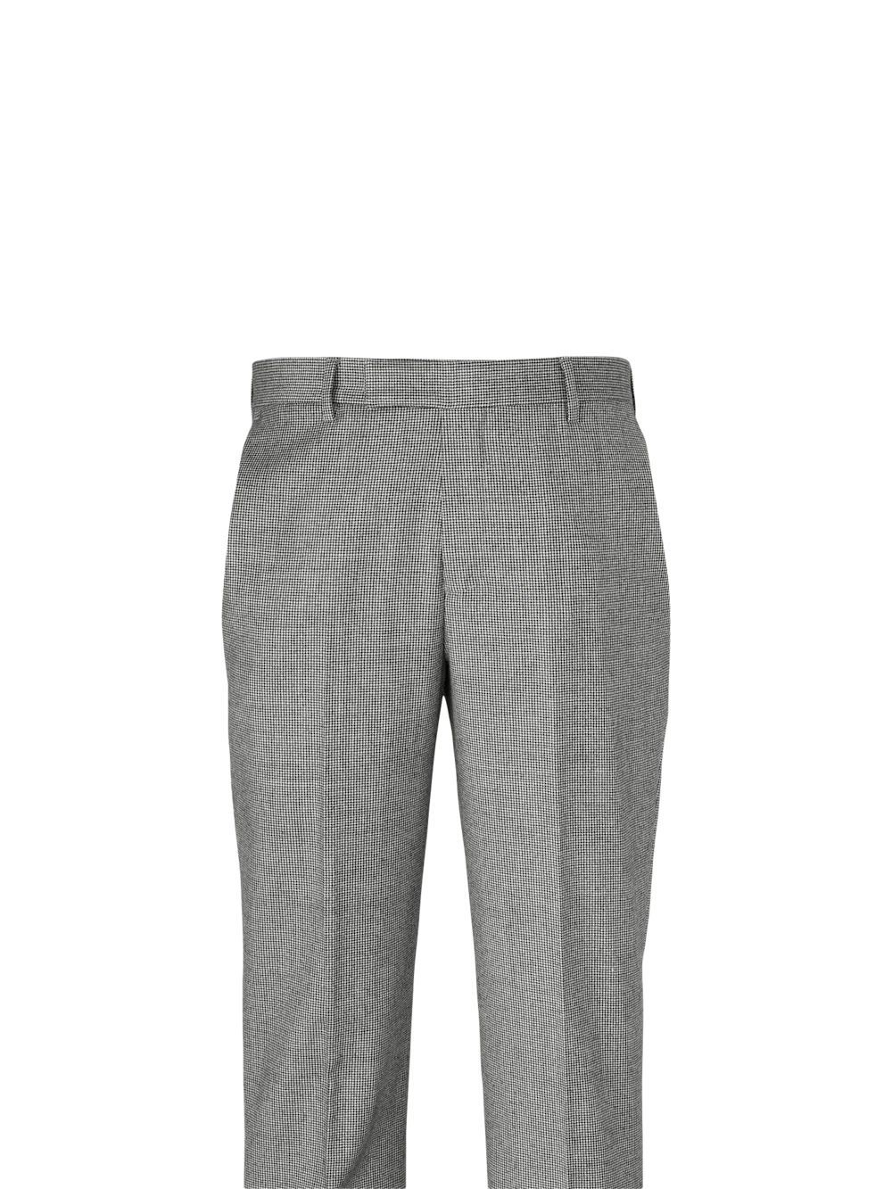 Wool Flannel Houndstooth Pants - Brown - Image 2