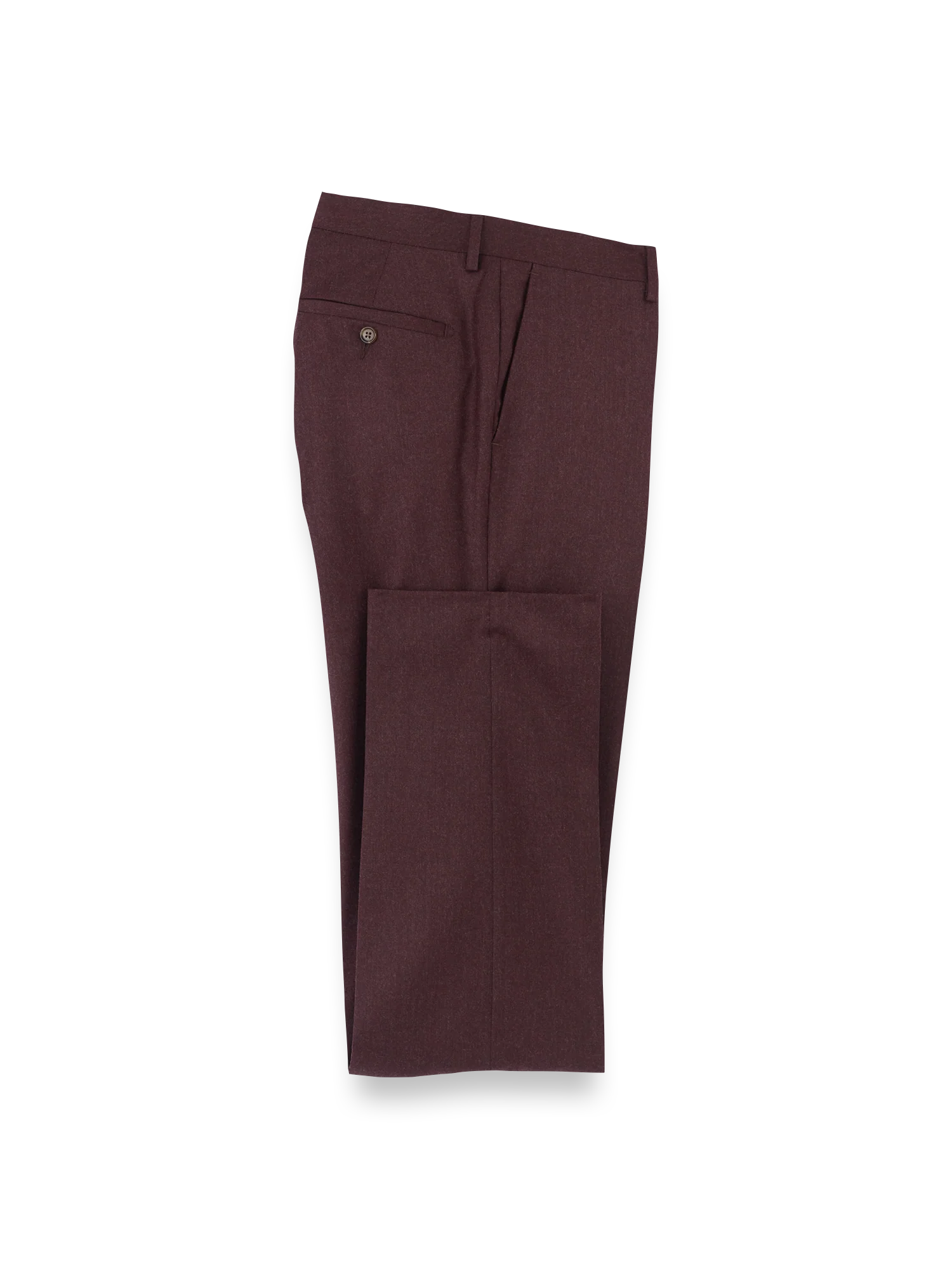 Wool Flannel Pants - Burgundy