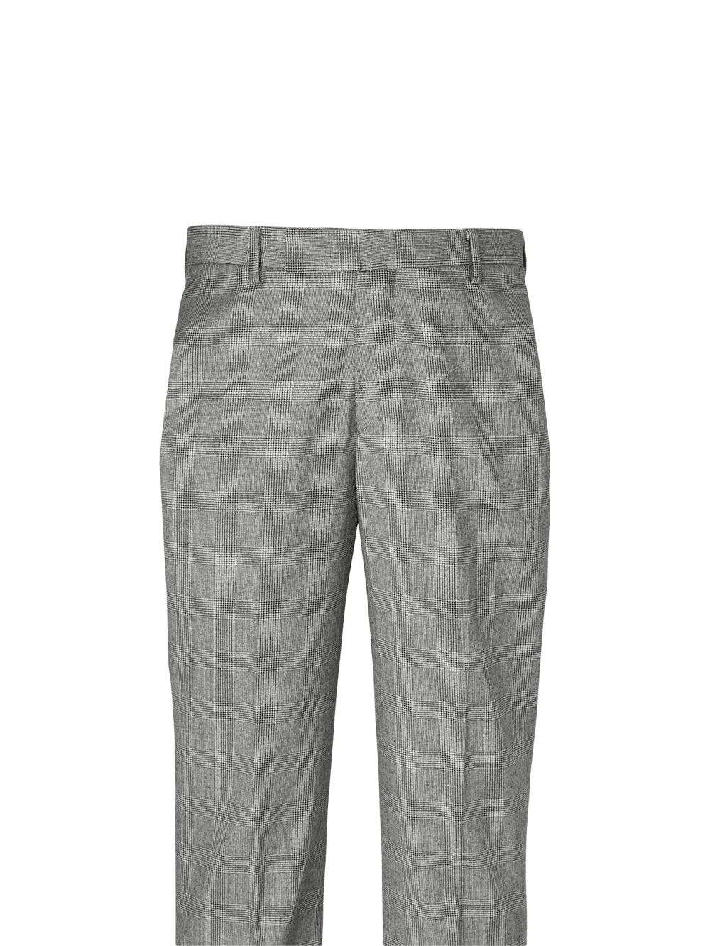 Wool Flannel Plaid Pants - Black - Image 2