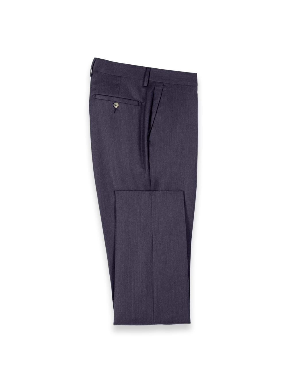 Wool Flannel Solid Pants - Purple
