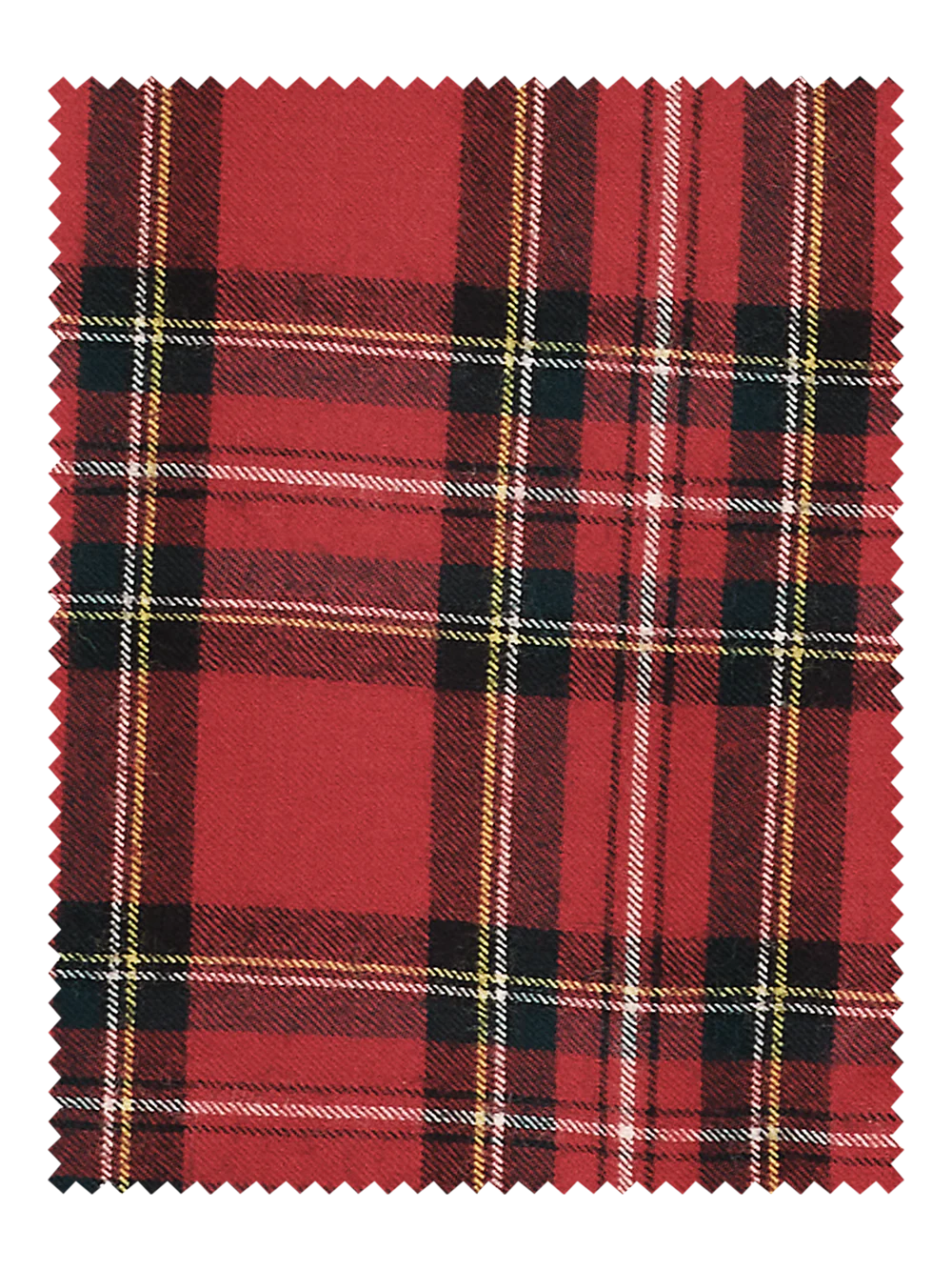 Wool Flannel Tartan Plaid Single Pleated Pants - Red Multi - Image 3