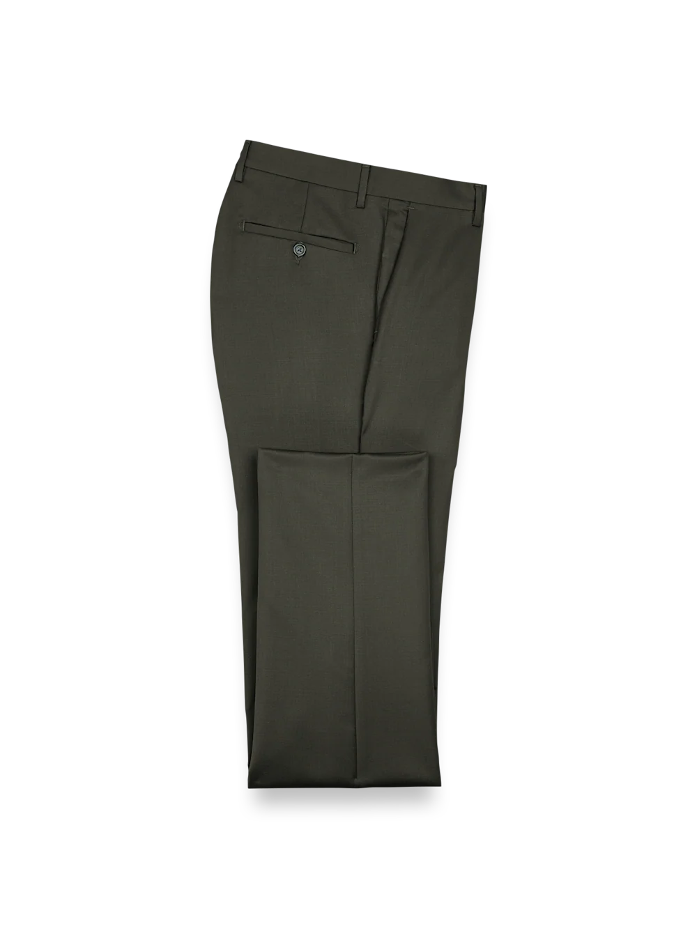 Wool Gabardine Pants - Olive